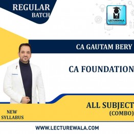 CA Foundation All Subject Combo Live Regular Batch : Video Lecture + Study Material by ICM Amritsar Gautam Bery & Team ( Nov 2022)