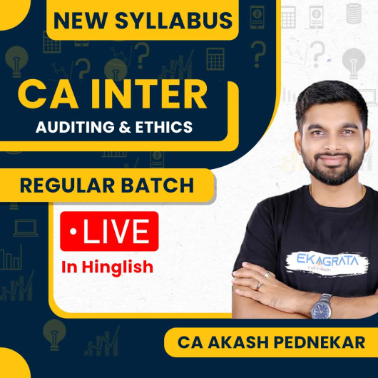 CA Akash Pednekar Auditing Regular live + Recorded Batch For CA Inter