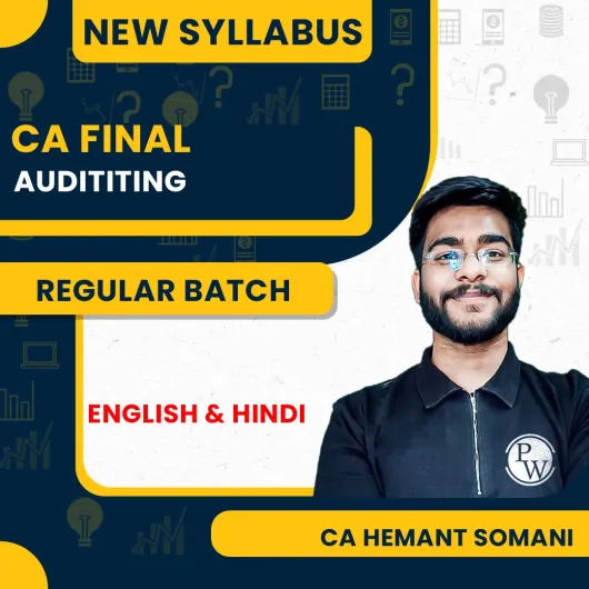 CA Final Vishesh Audit Regular Batch For May 26 / Sep 26 By Hemant Somani : Online Classes