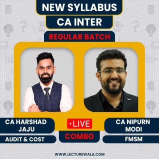 CA Harshad Jaju & CA Nipurn Modi Regular Group 2 (Cost + Audit + FMSM) COMBO For CA Inter