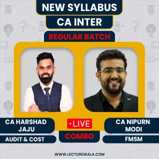 CA Harshad Jaju & CA Nipurn Modi Regular Group 2 (Cost + Audit + FMSM) COMBO For CA Inter