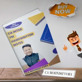 CA Monhish Vora Financial Management Handwritten Notes For CA Inter : Study Material