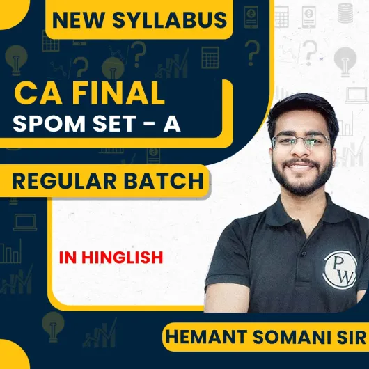 CA Final SPOM Set A - Corporate And Economic Laws (Paid) By Hemant Somani : Online Classes