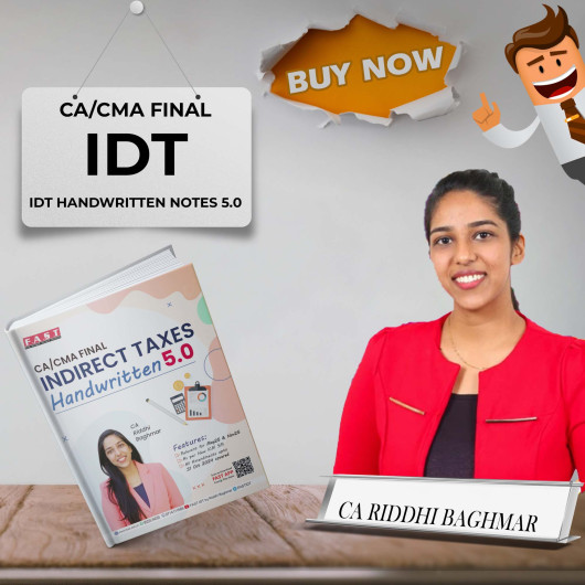 CA Riddhi Baghmar Indirect Tax Handwritten Colored Notes For CA Final: Study Material