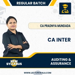 CA Inter Auditing & Assurance In English Regular Course By CA Pradnya Mundada : ONLINE CLASSES.