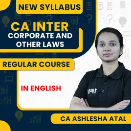 CA Ashlesha Atal Corporate and Other Laws Regular Batch For CA Inter