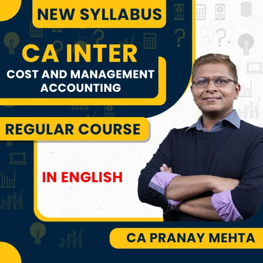 CA Inter Cost & Management Accounting In English Regular Course By CA Pranay Mehta