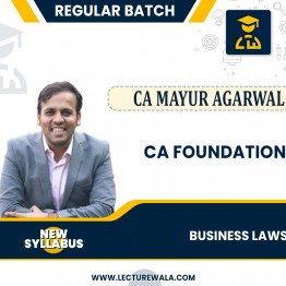 CA Foundation Business Laws New Syllabus Regular Batchby CA Mayur Agarwal: Online classes.