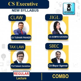 CS Executive Combo Module 1 (CLAW + JIGL+SBEC+Tax Law)  New Syllabus : Video Lecture + Study Material by Inspire Academy (For june/Dec 2023)