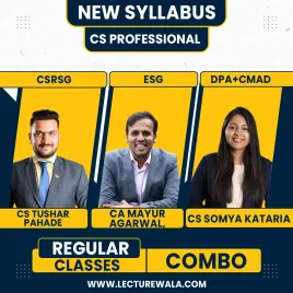 CS Tushar Pahade CSRSG, CA Mayur Agrawal ESG & CS Somya Kataria DPA+CMAD Regular Combo Classes For CS CS Professional Online Classes CS Tushar Pahade CSRSG, CA Mayur Agrawal ESG & CS Somya Kataria DPA+CMAD Regular Combo Classes For CS CS Professional Online Classes