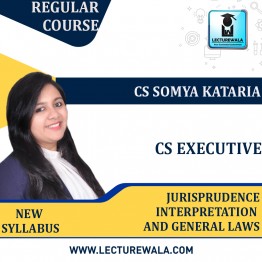 CS Executive Jurisprudence Interpretation and General Laws  by CS Somya Kataria : Pendrive/Online classes.
