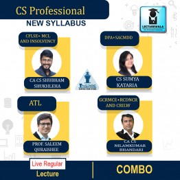 CS Professional Combo -  (DPA + ATL + GCRMCE + RCDNCR +SACMDD + CRILW +CFLSE +MCS + Insolvency ) New Syllabus : Video Lecture + Study Material by Inspire Academy (For  Dec 2022 & june 2023)