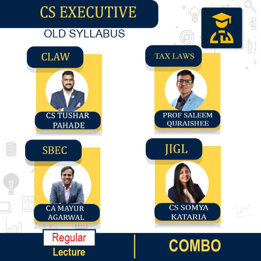 CS Executive Module -1 Combo - (SBEC + Tax + JIGL + CL ) : Video Lecture + Study Material by Inspire Academy 