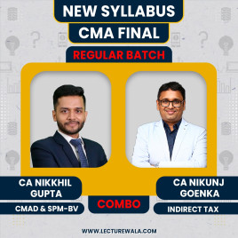 CMA Final Group 4 Regular Course By CA CS CMA Nikkhil Gupta CMAD &amp; SPM-BV Nikunj Goenka IDT: Google Drive &amp; Pendrive
