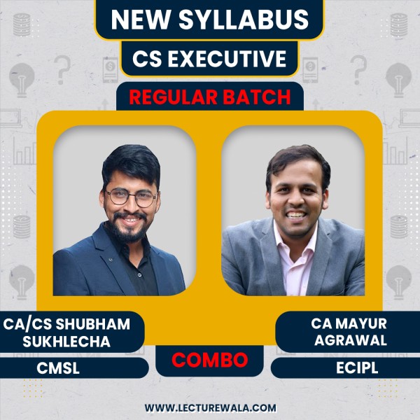 (Inspire Academy) CA CS Shubham Sukhlecha CMSL, CA Mayur Agrawal ECIPL Regualr Combo Classes For CS Executive Online Classes