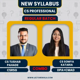 CS Tushar Pahade CSRSG,CS Somya Kataria DPA+CMAD Regular Combo Classes For CS CS Professional Online Classes CS Tushar Pahade CSRSG,CS Somya Kataria DPA+CMAD Regular Combo Classes For CS CS Professional Online Classes