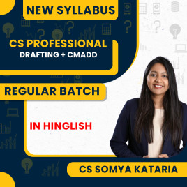 CS Somya Kataria CMADD & Drafting Regular Combo Classes For CS Professional Online Classes CS Somya Kataria CMADD & Drafting Regular Combo Classes For CS Professional Online Classes