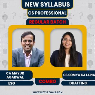 CS Somya Kataria DPA & CA Mayur Agrawal ESG Regular Combo Classes For CS Professional Online Classes CS Somya Kataria DPA & CA Mayur Agrawal ESG Regular Combo Classes For CS Professional Online Classes