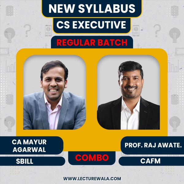 Prof. Raj Awate CAFM & CA Mayur Agarwal SBIL  Regular Combo Classes For CS Executive Online Classes