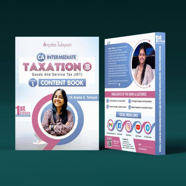 CA Arpita Tulsyan Indirect Taxation Book Set For CA Inter: Study Material