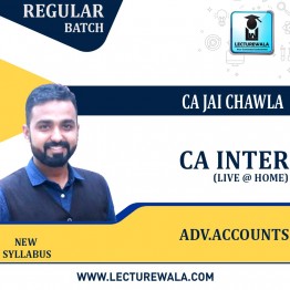 CA Inter Advanced Accounts Live + Recorded Regular Course : Video Lecture + Study Material By CA Jai Chawla (For Nov 2022 & May 2023 )