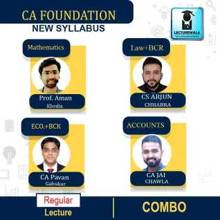 CA Foundation All Subject Combo Regular Course BY CS Arjun Chhabra, Prof. Aman Khedia, CA Jai Chawla & CA Pavan Gahukar : Pendrive/Online classes.. CA Foundation All Subject Combo Regular Course BY CS Arjun Chhabra, Prof. Aman Khedia, CA Jai Chawla & CA Pavan Gahukar : Pendrive/Online classes..