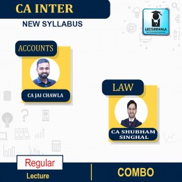 CA Inter Accounting & LAW Group1 Combo Regular In-Depth Batch : Video Lecture + Study Material by CA Jai Chawla n CA Shubham Singhal ( For May / Nov 2023)