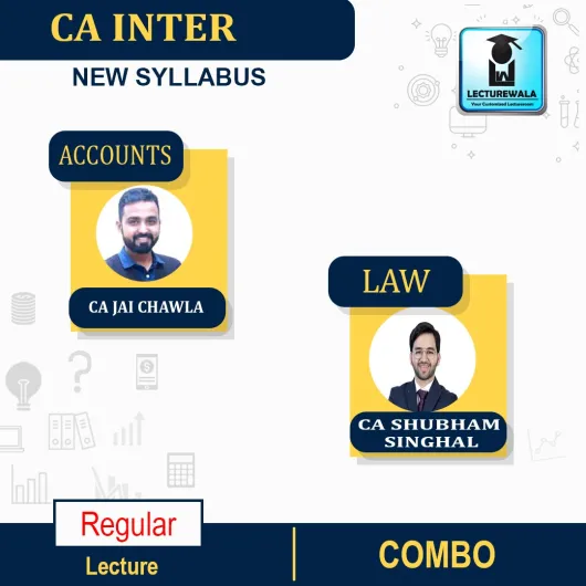 CA Inter Accounting & LAW Group1 Combo Regular In-Depth Batch by CA Jai Chawla n CA Shubham Singhal :Pen Drive / Online Classes