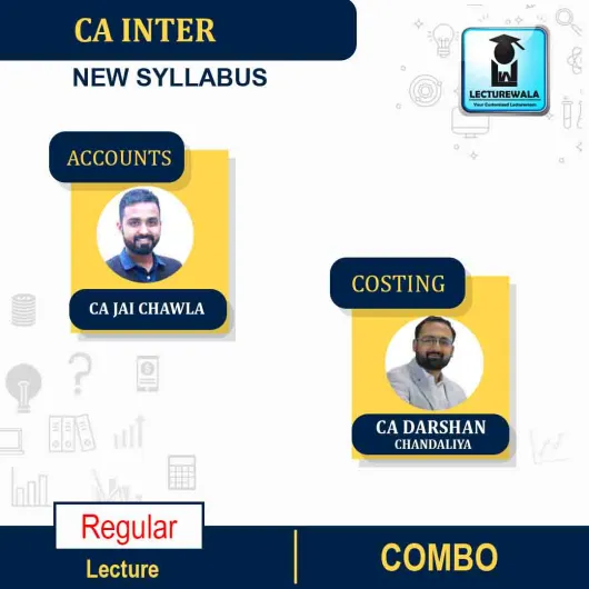 CA Inter Accounts And Costing Combo New Recorded Batch Regular Course By CA Jai Chawla & CA Darshan Chandaliya :Pen Drive / Online Classes CA Inter Accounts And Costing Combo New Recorded Batch Regular Course By CA Jai Chawla & CA Darshan Chandaliya :Pen Drive / Online Classes