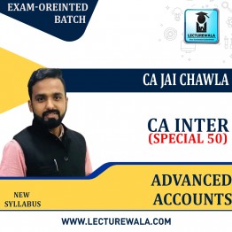 CA Inter Advanced Accounts Special 50 Exam-Oreinted Batch By CA Jai Chawla : Pen Drive / Online Classes