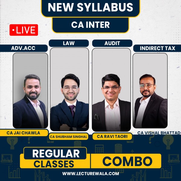CA Inter New Syllabus Adv Acc, Law, GST, Audit Live Streaming Combo Regular Classes By V'Smart Academy : Pen / Live Online Classes 