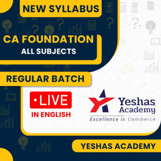 Yeashas Academy All Subject Combo In English Regular Live Classes For CA Foundation: Online Classes Yeashas Academy All Subject Combo In English Regular Live Classes For CA Foundation: Online Classes