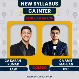 CA Amit Mahajan ( GST ) &amp; CA Karan Kumar (Law ) Regular Batch For CA Inter Sep.2026 / Jan.2027