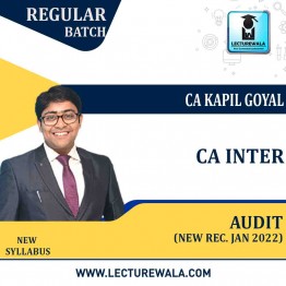 CA Inter Audit New Recording Regular Course : Video Lecture + Study Material by CA Kapil Goyal (For Nov.2022)