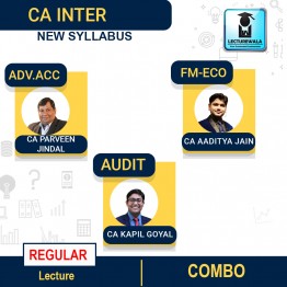 CA INTER  Adv.Accounts & Audit and Fm-Eco  combo  Regular Course : Video Lecture + Study Material By CA Parveen Jindal & CA Aaditya Jain  & CA Kapil Goyal  (For May / Nov 2023 )
