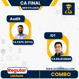 CA Final Audit by CA Kapil Goyal & IDT by CA Rajkumar Regular Course : Pen drive / Online classes.