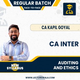 CA Inter Audit New Face to Face / Live @ home Course by CA Kapil Goyal ;  Online classes. 