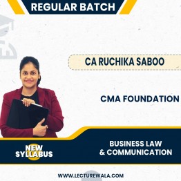 CMA Foundation New Syllabus Business Law & Communication Regular Classes By CA Ruchika Saboo: Online Classes