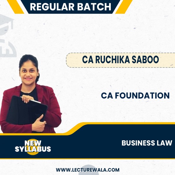 CA Foundation New Syllabus Business Law Regular Classes By CA Ruchika Saboo: Online Classes