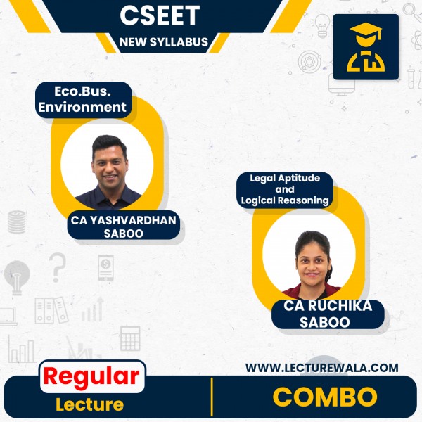CSEET New Syllabus All Subjects Combo Regular Classes By CA Yashvardhan Saboo and CA Ruchika Saboo : Online Classes