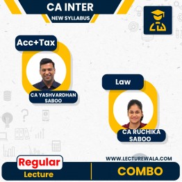 CA Inter New Syllabus Group - 1 Combo Regular Classes By CA Yashvardhan Saboo and CA Ruchika Saboo : Online Classes