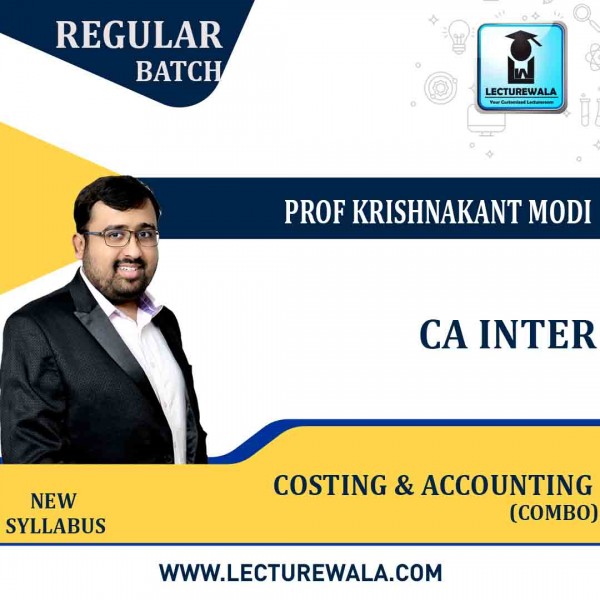 CA Inter Accounting & Costing Combo Regular Course By Prof Krishnakant Modi: Google Drive / Pendrive.