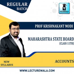 11th Maharashtra State Board - Accounts Full Course By Prof Krishnakant Modi: Pen drive / Online classes.