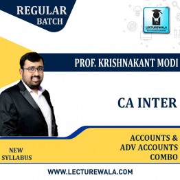 CA lnter Accounts & Adv Accounts Combo New Syllabus Regular Course : Video Lecture + Study Material By Prof Krishnakant Modi (For May 2022 / Nov 2022)