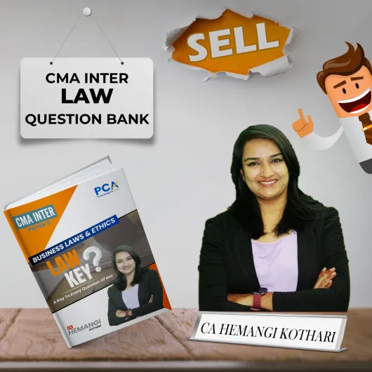 CA Hemangi Kothari Law & Ethics Question Bank Book For CMA Inter : Study Material