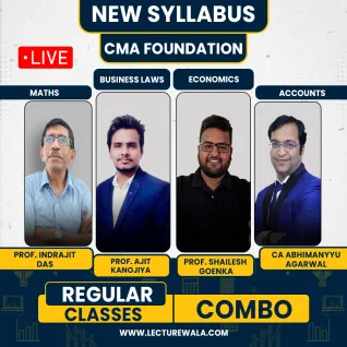 Abhimanyu Aggarwal Classes All Subject COMBO Regular Online Classes For CMA Foundation : Live Online Classes Abhimanyu Aggarwal Classes All Subject COMBO Regular Online Classes For CMA Foundation : Live Online Classes
