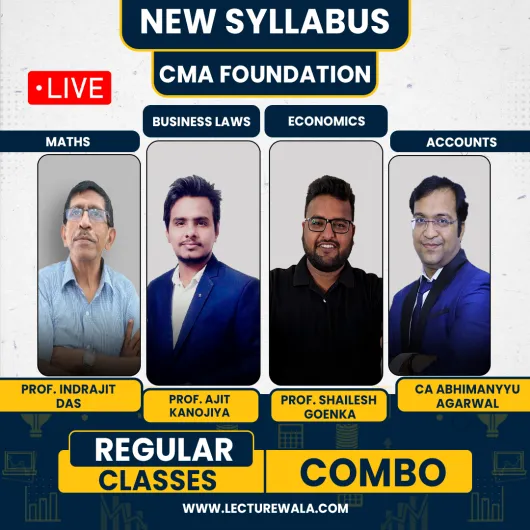 Abhimanyu Aggarwal Classes All Subject COMBO Regular Online Classes For CMA Foundation : Live Online Classes