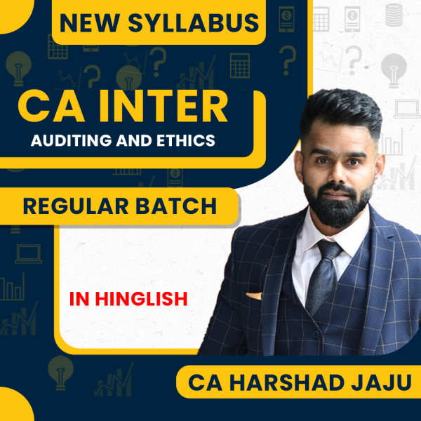 CA Harshad Jaju Auditing & Ethics Regular Online Classes For CA Inter: Pen drive / Google drive Classes.