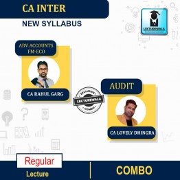 CA Inter Advance Accounts & Audit & FM-ECO Combo New Syllabus Regular Course : Video Lecture + Study Material by CA Rahul Garg & CA Lovely Dhingra  (For Nov 2022) 