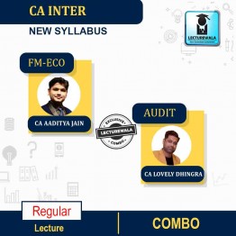 CA Inter FM & Eco. & Audit Regular Course By CA Aaditya Jain & CA Lovely Dhingra : Pen drive  / online classes. 